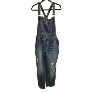 Y2k Joe Boxer Womens Denim Overalls Size 17 Blue